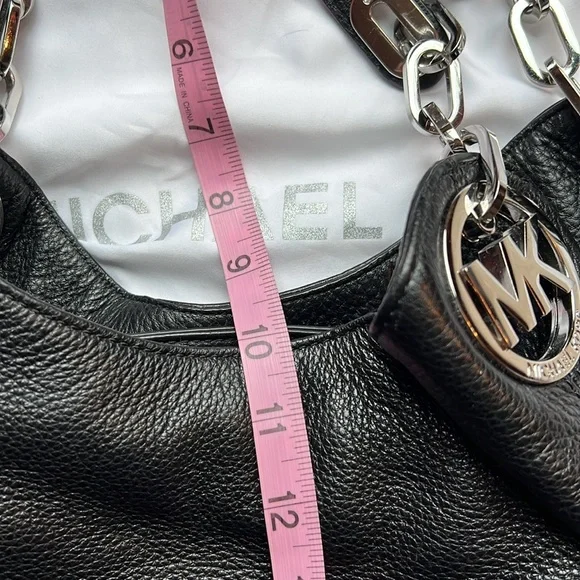 Hold for Oceanwhisperz Michael Kors Black Shoulder Bag with Silver Accents - Picture 9 of 13